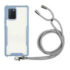 For vivo Y20 / Y20i Acrylic + Color TPU Shockproof Case with Neck Lanyard(Milk Grey) - 1