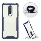 For OnePlus 6 Acrylic + Color TPU Shockproof Case with Neck Lanyard(Dark Blue) - 4