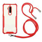 For OnePlus 7 Pro Acrylic + Color TPU Shockproof Case with Neck Lanyard(Red) - 1