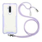 For OnePlus 7 Pro Acrylic + Color TPU Shockproof Case with Neck Lanyard(Purple) - 1