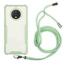 For OnePlus 7T Acrylic + Color TPU Shockproof Case with Neck Lanyard(Avocado) - 1
