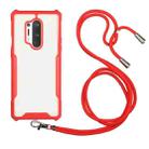 For OnePlus 8 Pro Acrylic + Color TPU Shockproof Case with Neck Lanyard(Red) - 1