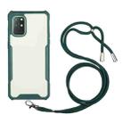 For OnePlus 8T Acrylic + Color TPU Shockproof Case with Neck Lanyard(Dark Green) - 1