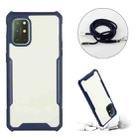 For OnePlus 8T Acrylic + Color TPU Shockproof Case with Neck Lanyard(Dark Blue) - 4