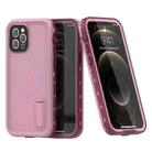 RedPepper Shockproof Waterproof Solid Color PC + TPU Magsafe Case with Holder For iPhone 12 Pro(Pink) - 1