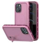 RedPepper Shockproof Waterproof Solid Color PC + TPU Magsafe Case with Holder For iPhone 12 Pro Max(Pink) - 1