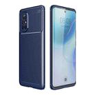 For Huawei nova 8 5G Carbon Fiber Texture Shockproof TPU Case(Blue) - 1