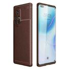 For Huawei nova 8 Pro 5G Carbon Fiber Texture Shockproof TPU Case(Brown) - 1