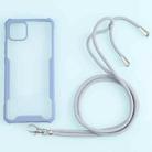 For OPPO A15 Acrylic + Color TPU Shockproof Case with Neck Lanyard(Milk Grey) - 1