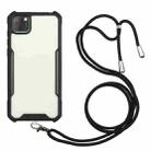 For OPPO Realme C11 Acrylic + Color TPU Shockproof Case with Neck Lanyard(Black) - 1