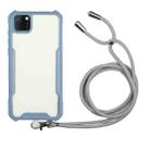 For OPPO Realme C11 Acrylic + Color TPU Shockproof Case with Neck Lanyard(Milk Grey) - 1