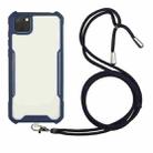 For OPPO Realme C11 Acrylic + Color TPU Shockproof Case with Neck Lanyard(Dark Blue) - 1