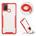For OPPO Realme 7i / C17 Acrylic + Color TPU Shockproof Case with Neck Lanyard(Red) - 2