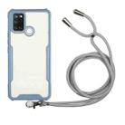 For OPPO Realme 7i / C17 Acrylic + Color TPU Shockproof Case with Neck Lanyard(Milk Grey) - 1