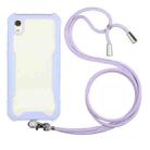 For Xiaomi Redmi Note 7A Acrylic + Color TPU Shockproof Case with Neck Lanyard(Purple) - 1