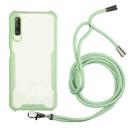 For Xiaomi Redmi 9A Acrylic + Color TPU Shockproof Case with Neck Lanyard(Avocado) - 1