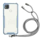 For Xiaomi Redmi 9C / 9 (Indian Version) Acrylic + Color TPU Shockproof Case with Neck Lanyard(Milk Grey) - 1