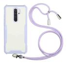 For Xiaomi Redmi 9 / 9 Prime Acrylic + Color TPU Shockproof Case with Neck Lanyard(Purple) - 1