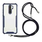 For Xiaomi Redmi 9 / 9 Prime Acrylic + Color TPU Shockproof Case with Neck Lanyard(Dark Blue) - 1