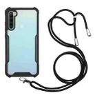 For Xiaomi Redmi Note 8 Acrylic + Color TPU Shockproof Case with Neck Lanyard(Black) - 1