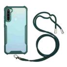 For Xiaomi Redmi Note 8 Acrylic + Color TPU Shockproof Case with Neck Lanyard(Dark Green) - 1