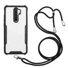 For Xiaomi Redmi Note 8 Pro Acrylic + Color TPU Shockproof Case with Neck Lanyard(Black) - 1