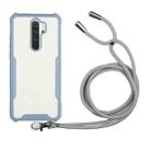 For Xiaomi Redmi Note 8 Pro Acrylic + Color TPU Shockproof Case with Neck Lanyard(Milk Grey) - 1