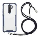 For Xiaomi Redmi Note 8 Pro Acrylic + Color TPU Shockproof Case with Neck Lanyard(Dark Blue) - 1