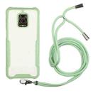 For Xiaomi Redmi Note 9S / Note 9 Pro Acrylic + Color TPU Shockproof Case with Neck Lanyard(Avocado) - 1