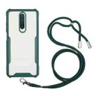 For Xiaomi Mi 9T / Redmi K20 Acrylic + Color TPU Shockproof Case with Neck Lanyard(Dark Green) - 1