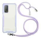 For Xiaomi Mi 10T / 10 Pro / Redmi K30S Acrylic + Color TPU Shockproof Case with Neck Lanyard(Purple) - 1