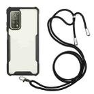 For Xiaomi Mi 10T / 10 Pro / Redmi K30S Acrylic + Color TPU Shockproof Case with Neck Lanyard(Black) - 1