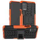 For LG K52 5G Tire Texture Shockproof TPU+PC Protective Case with Holder(Orange) - 1