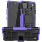 For LG K92 5G Tire Texture Shockproof TPU+PC Protective Case with Holder(Purple) - 1