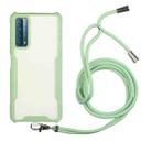 For Huawei P smart 2021 Acrylic + Color TPU Shockproof Case with Neck Lanyard(Avocado) - 1