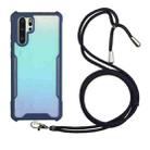 For Huawei P30 Pro Acrylic + Color TPU Shockproof Case with Neck Lanyard(Dark Blue) - 1