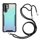 For Huawei P30 Pro Acrylic + Color TPU Shockproof Case with Neck Lanyard(Black) - 1