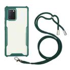 For Huawei P40 Acrylic + Color TPU Shockproof Case with Neck Lanyard(Dark Green) - 1