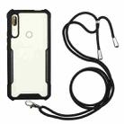 For Huawei Y9 Prime (2019) Acrylic + Color TPU Shockproof Case with Neck Lanyard(Black) - 1