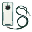 For Huawei Y9a Acrylic + Color TPU Shockproof Case with Neck Lanyard(Dark Green) - 1