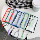 For Huawei Y9s Acrylic + Color TPU Shockproof Case with Neck Lanyard(Milk Grey) - 7