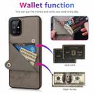For Samsung Galaxy A71 Embossed Pattern PU + TPU Protective Case with Holder & Wallet & Card Slots(Grey) - 8