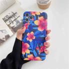 For iPhone 11 IMD Flower Pattern TPU Protective Case (Orange) - 1