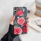 For iPhone 12 Pro Max IMD Flower Pattern TPU Protective Case(Red) - 1