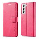 For Samsung Galaxy S21 5G LC.IMEEKE Calf Texture Horizontal Flip Leather Case with Holder & Card Slots & Wallet(Red) - 1