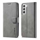 For Samsung Galaxy S21+ 5G LC.IMEEKE Calf Texture Horizontal Flip Leather Case with Holder & Card Slots & Wallet(Grey) - 1