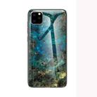 For iPhone 11 Pro Max Marble Glass Protective Case(Emerald) - 1