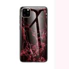 For iPhone 11 Pro Max Marble Glass Protective Case(Red) - 1