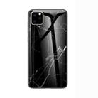 For iPhone 11 Marble Glass Protective Case(Black) - 1