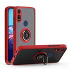 For Motorola Moto E7 (2020) Q Shadow 1 Generation Series TPU + PC Protective Case with 360 Degrees Rotate Ring Holder(Red+Black) - 1